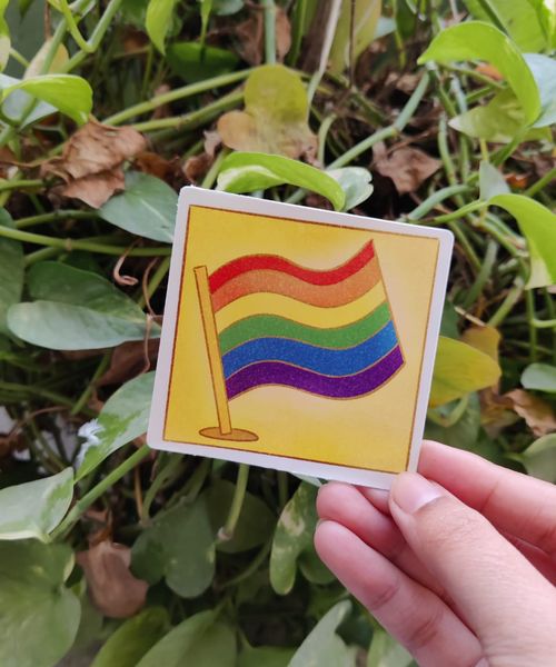 Rainbow flag sticker